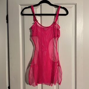 Hot Pink Mesh Dress